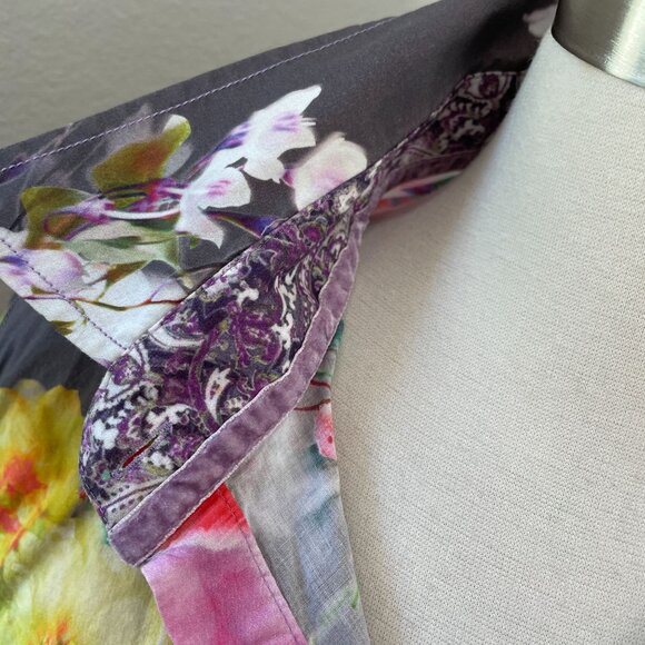 Georg Roth Womens Medium Floral Long Sleeve Pullover Tunic Top Shirt - Picture 9 of 13